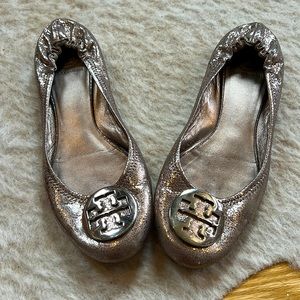 Tory Burch Metallic Flats Size 11